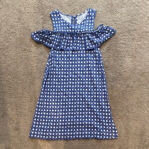 Vineyard Vines Blue and White off the shoulder Sundress